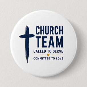 Called to Serve Church Team Christian 7.5 Cm Round Badge