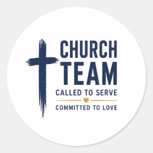 Called to Serve Church Team Christian Classic Round Sticker