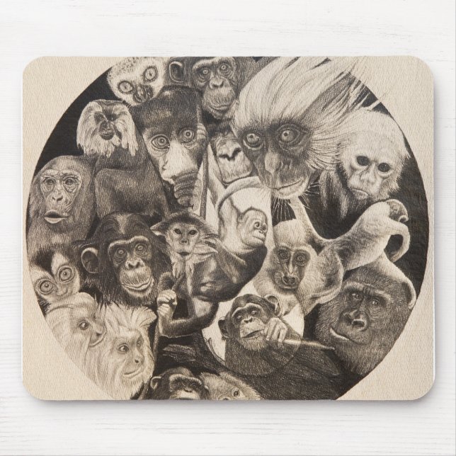 Calley Monkey Mandala Mouse Mat (Front)