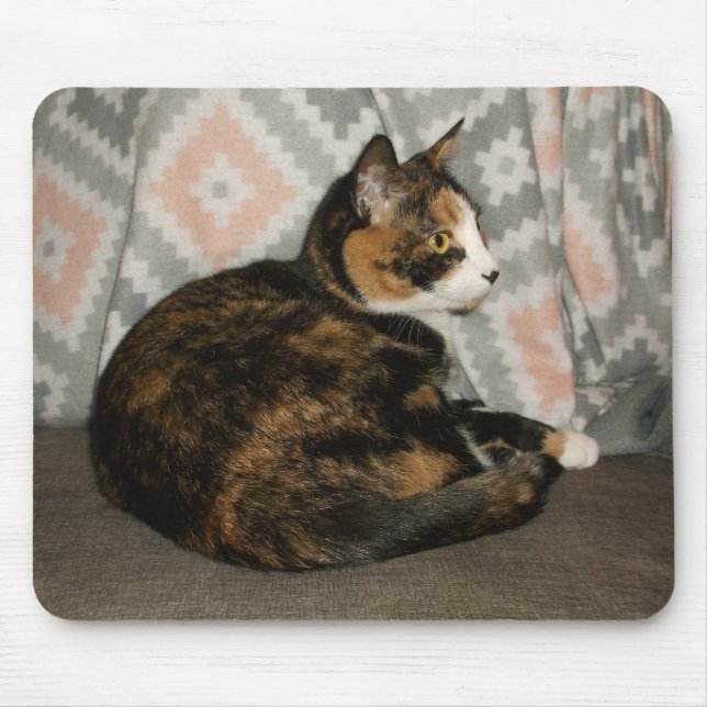 Callie Cat on Sofa Mouse Mat (Front)