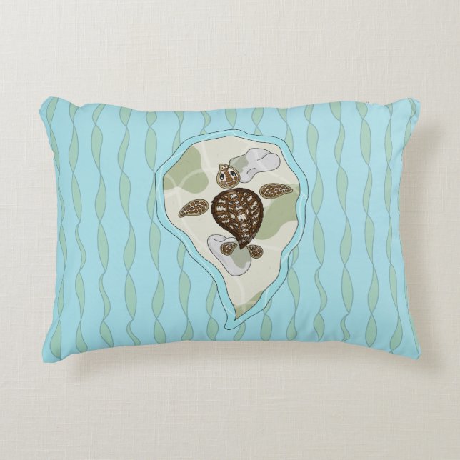 Callie the Sea Turtle Accent Pillow (Front)