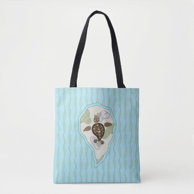 Callie the Sea Turtle All-Over-Print Bag (Front)