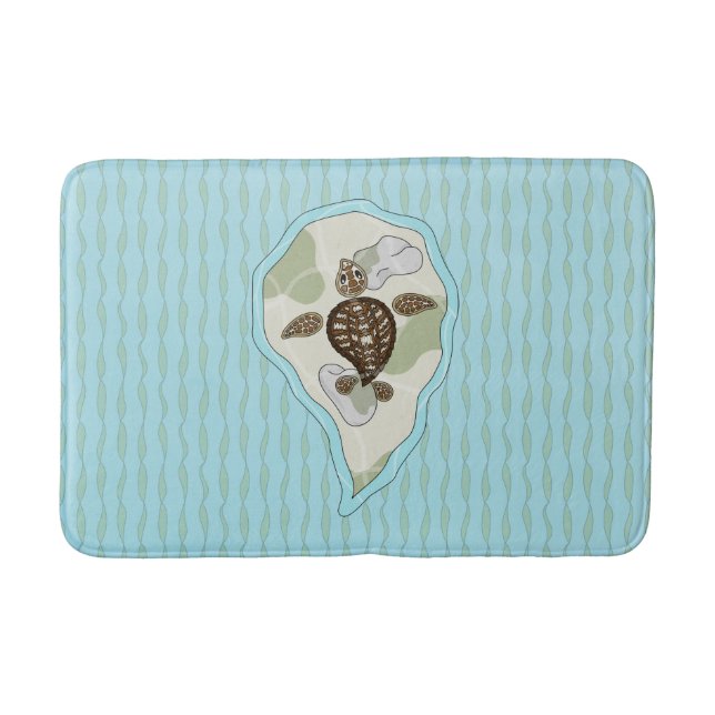 Callie the Sea Turtle Bath Mat (Front)