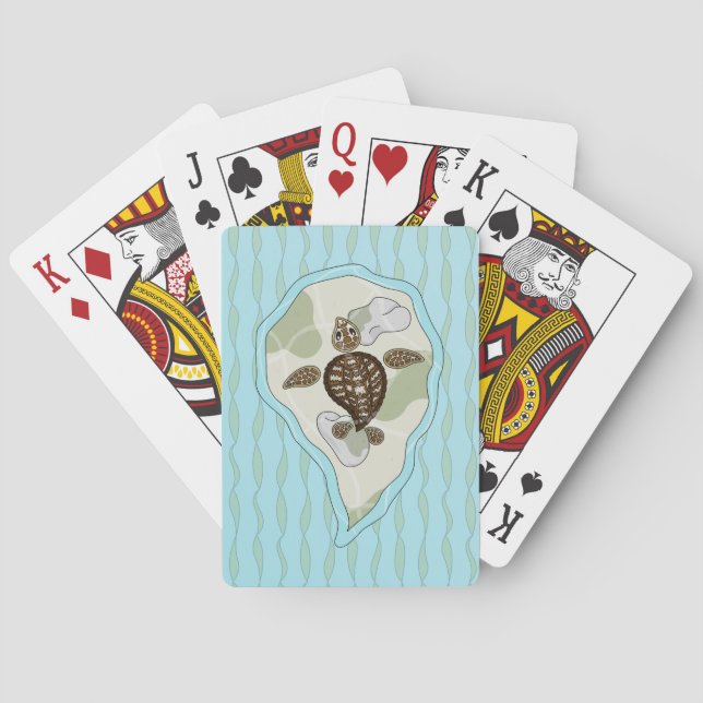 Callie the Sea Turtle Classic Playing Cards (Back)