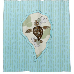 Callie the Sea Turtle Shower Curtain