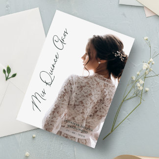 Calligrafía de fancy para la fotografía Minimalist Invitation