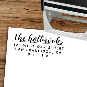 Calligraph Script Return Address Self-inking Stamp