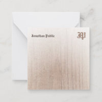 Calligraphed Monogram Wood Look Personalised