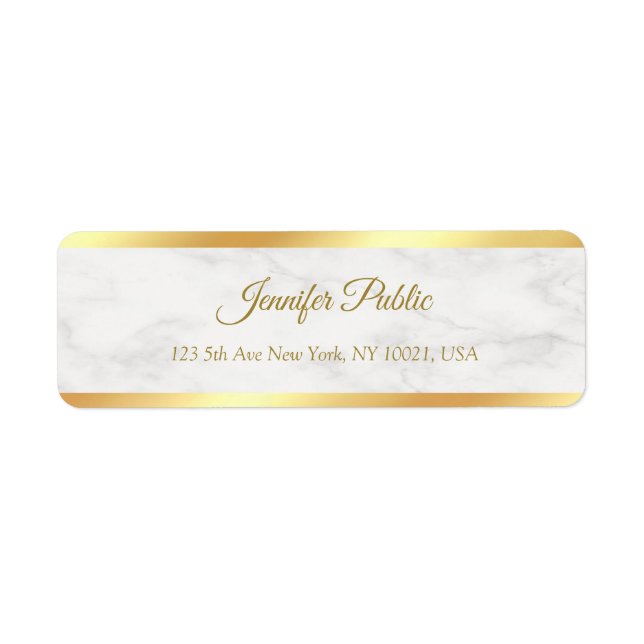 Calligraphed Script Elegant Modern Return Address (Front)