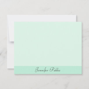 Calligraphed Script Mint Green Modern Template