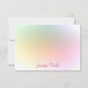 Calligraphed Script Modern Trendy Colourful Trendy Card