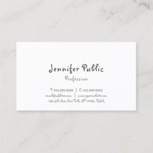 Calligraphed Simple Professional Template Modern Business Card