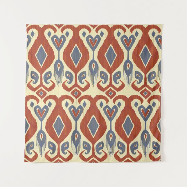 Calligraphic Brush Stroke: Vintage Seamless Tapestry (Front)
