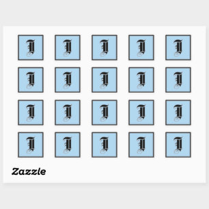 Calligraphic Capital Letter I Square Sticker