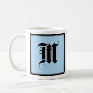 Calligraphic Capital Letter M Coffee Mug