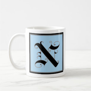 Calligraphic Capital Letter N Coffee Mug