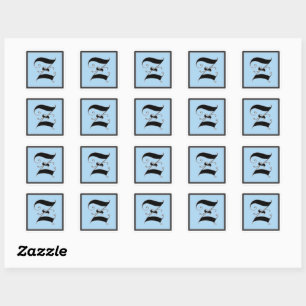 Calligraphic Capital Letter Z Square Sticker