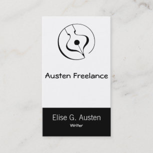 Calligraphic Fountain Pen Business Card