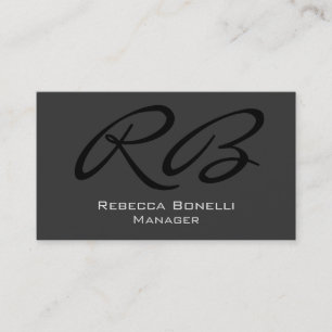 Calligraphic Monogram Professional Business Card