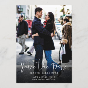 Calligraphic Photo Save the Date