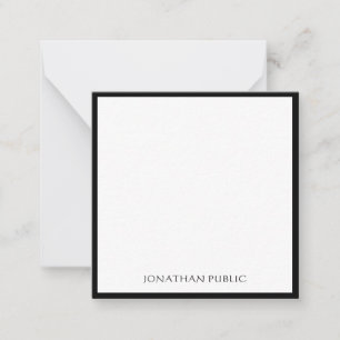 Calligraphic Typed Elegant Black Border Classic Card