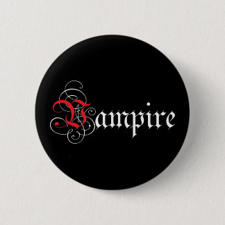 Calligraphic  Vampire 6 Cm Round Badge