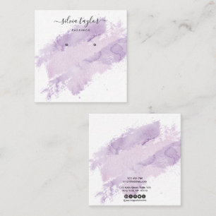 Calligraphy Abstract Earring display logo Busines Square Business Card