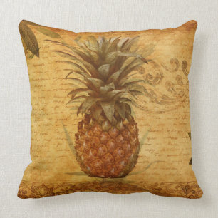 Calligraphy and Vintage Pineapple Art Cushion