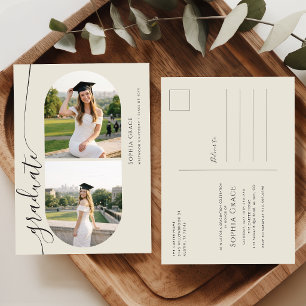 Calligraphy Arch Photo Graduation Invitation Postcard