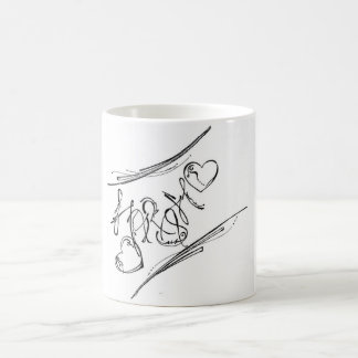 Calligraphy art coffee mug