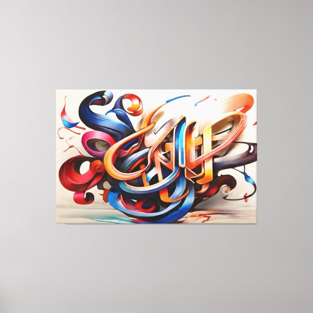 Calligraphy Art Design Canvas Print (Front)