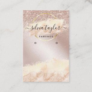 Calligraphy art Earring display card add logo