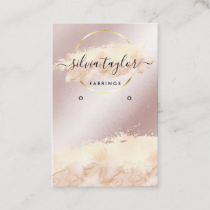 Calligraphy art Earring display card add logo
