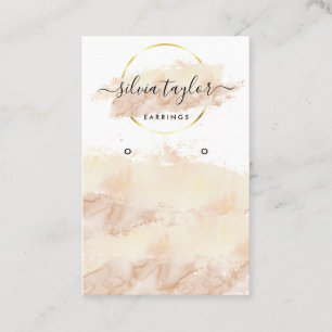 Calligraphy art Earring display card add logo
