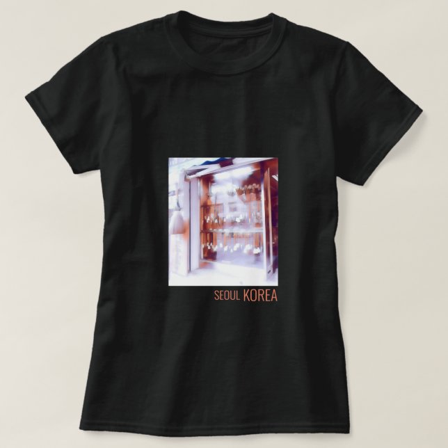 Calligraphy art paintbrushes antique shop Korea T-Shirt (Design Front)