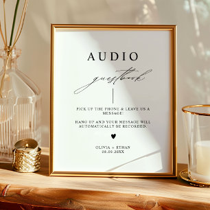Calligraphy Audio Guest Book Wedding Sign