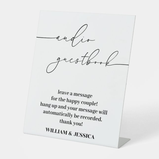 Calligraphy Audio Guestbook| Phone Guest Book Sign (Front)