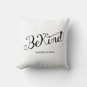 calligraphy be kind pillow