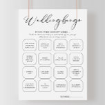 Calligraphy Black and White Wedding Bingo Game<br><div class="desc">This calligraphy black and white wedding bingo game is perfect for a classic wedding celebration. The design features a beautiful calligraphy font in a black.</div>