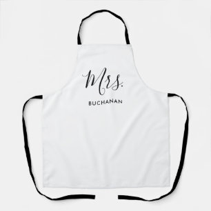 Calligraphy Black and White Women's Apron
