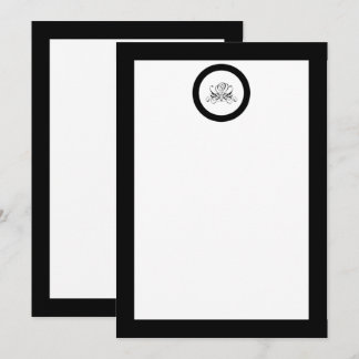 Calligraphy Black Rose Wedding Invitation