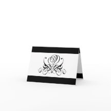 Calligraphy Black Rose Wedding