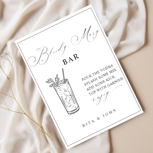 Calligraphy Bloody Mary Bar Wedding Sign (Creator Uploaded)