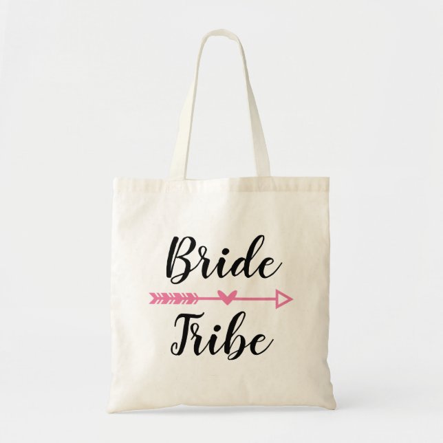 Calligraphy Bride Tribe Arrow Tote Bag (Front)