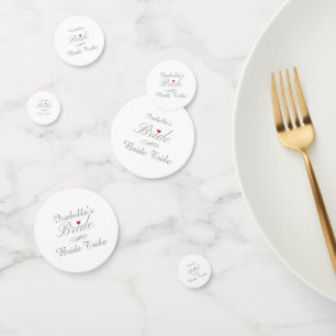 Calligraphy Bride Tribe Script pre wedding Confetti