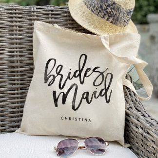Calligraphy Bridemaid Tote Bag
