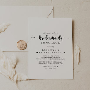 Calligraphy Bridesmaids Luncheon Shower Invitatio Invitation