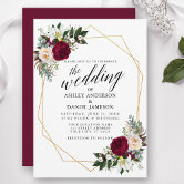 Red Rose And Wedding Invitations - UK - View #7