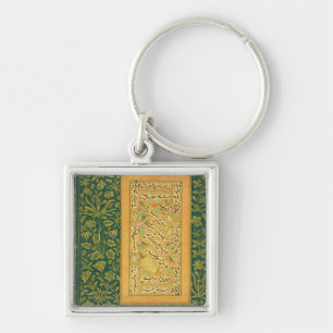 Calligraphy by Mir Ali of Herat, with a Mughal bor Key Ring