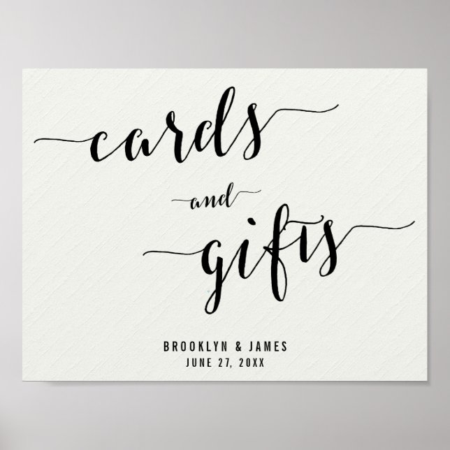 Calligraphy Cards And Gifts Wedding Sign 11x8.5 (Front)